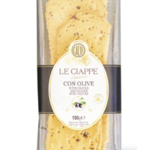 Le Ciappe med Oliven 150 gr - salt kjeks med oliven